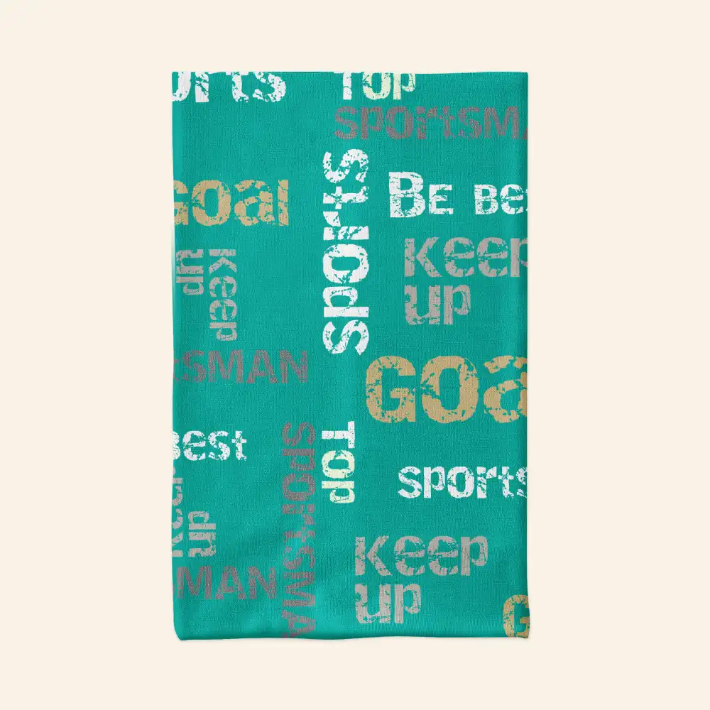 Sports Teal Color Bandana Neck Gaiter - Image 2