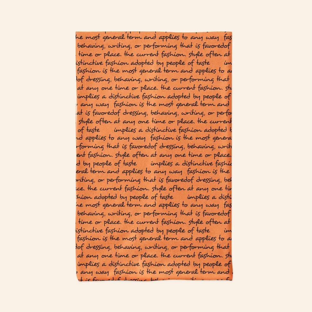 Fashion Typographic Bandana, Neck Gaiter Mask