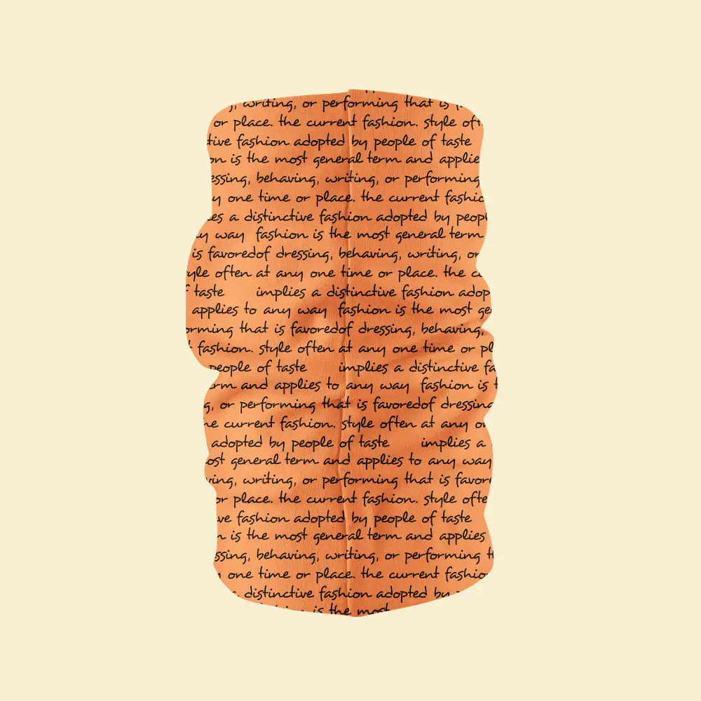 Fashion Typographic Bandana, Neck Gaiter Mask - Image 3
