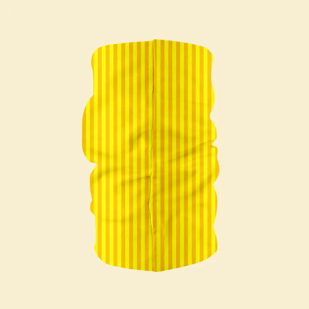 Yellow Striped Bandana, Neck Gaiter Mask - Image 3