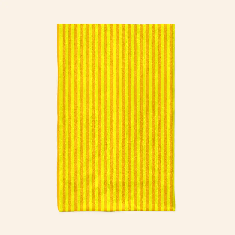 Yellow Striped Bandana, Neck Gaiter Mask - Image 2