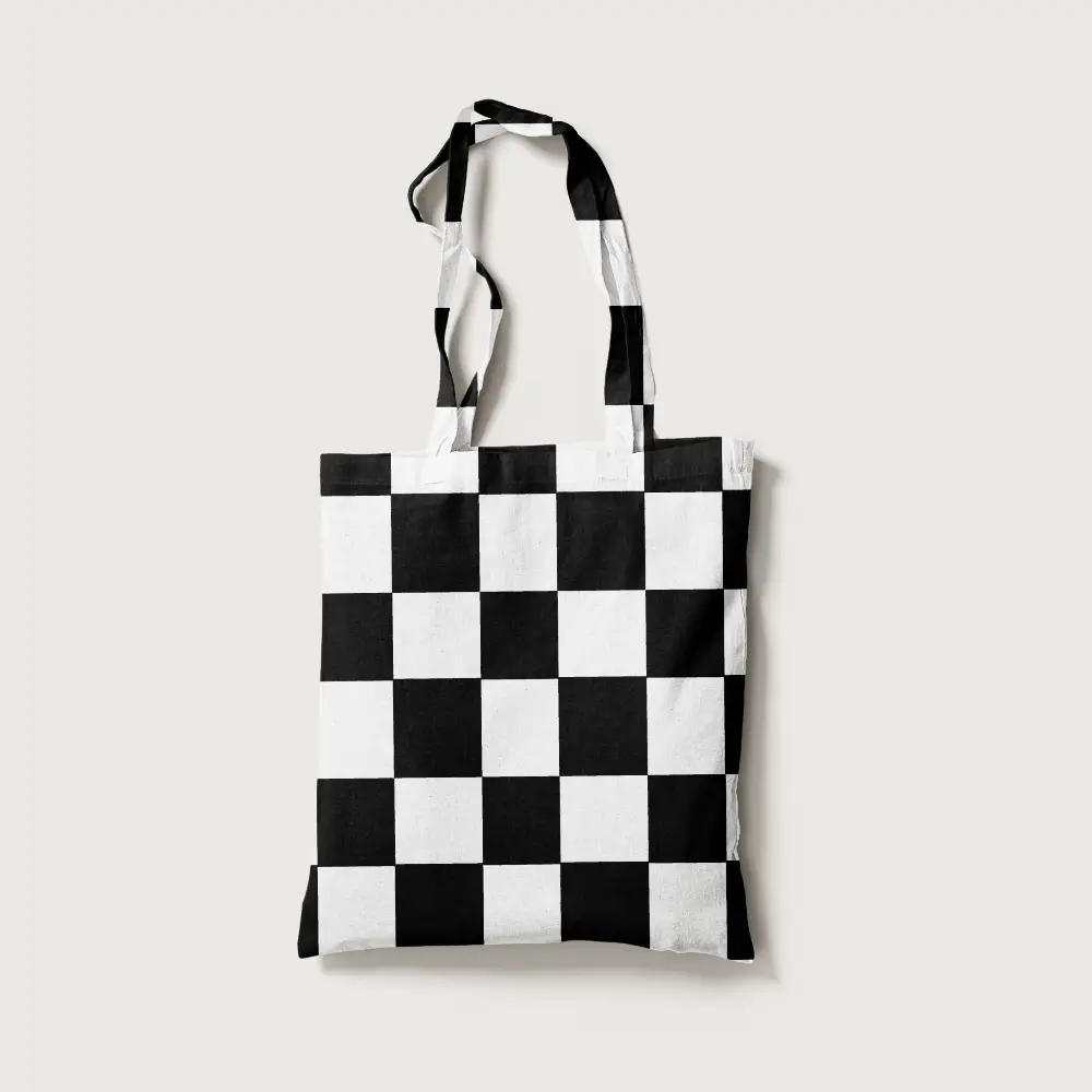 Chex Canvas Fabric Tote Bag