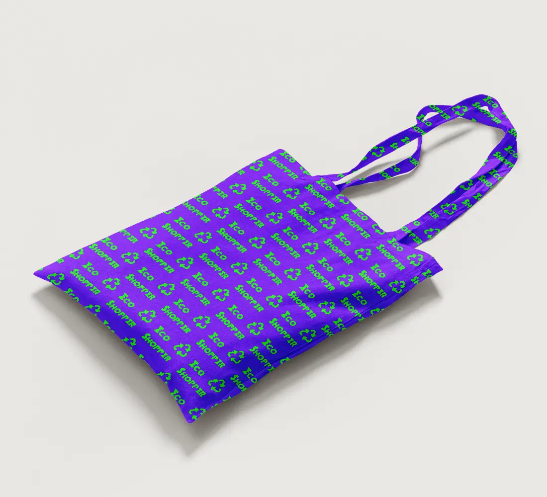 Eco Shopper Canvas Fabric Tote Bag - Image 2