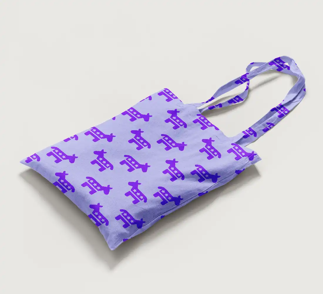 Horses Canvas Fabric Tote Bag - Image 2