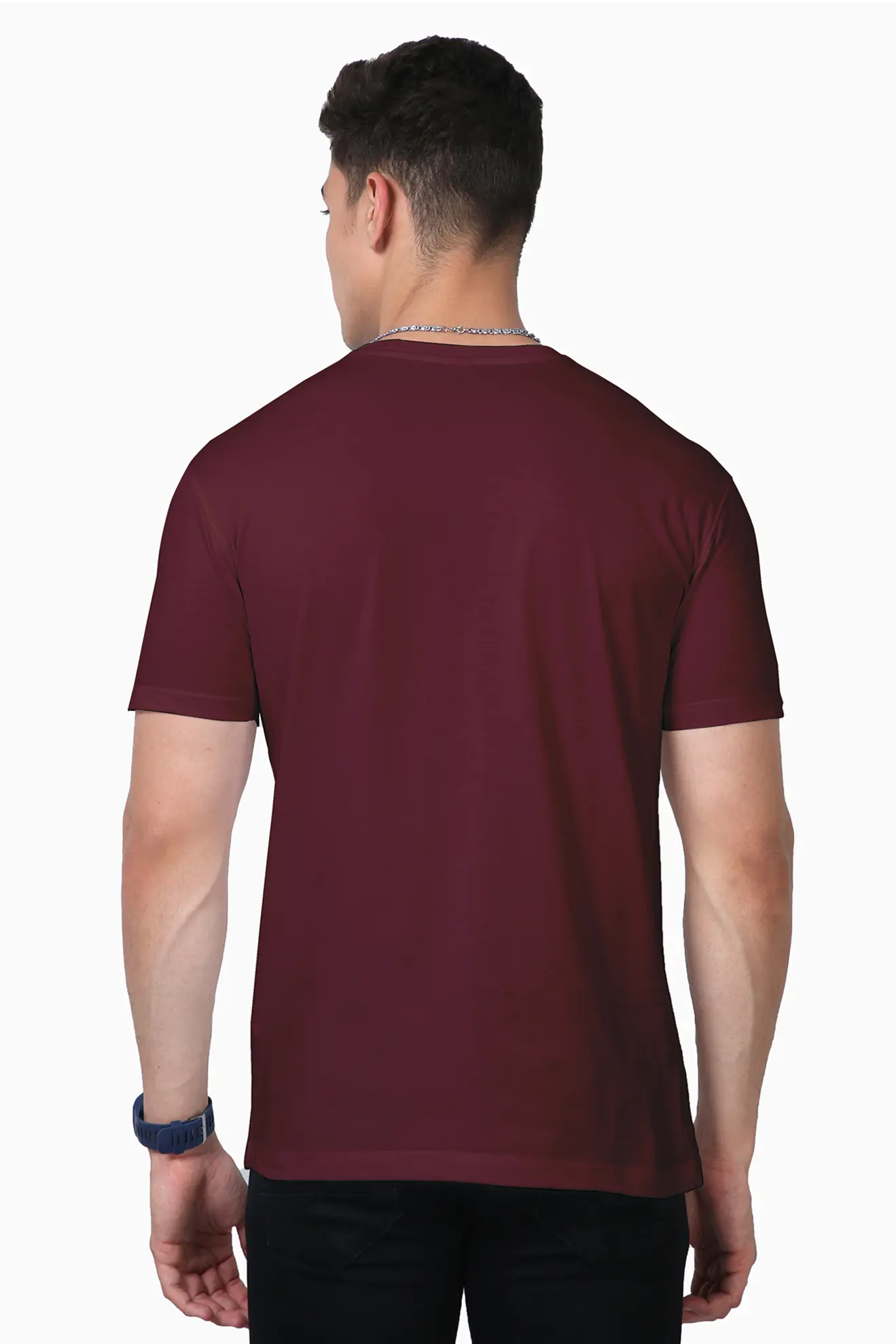 Unisex Supima T-shirt Maroon - Image 5