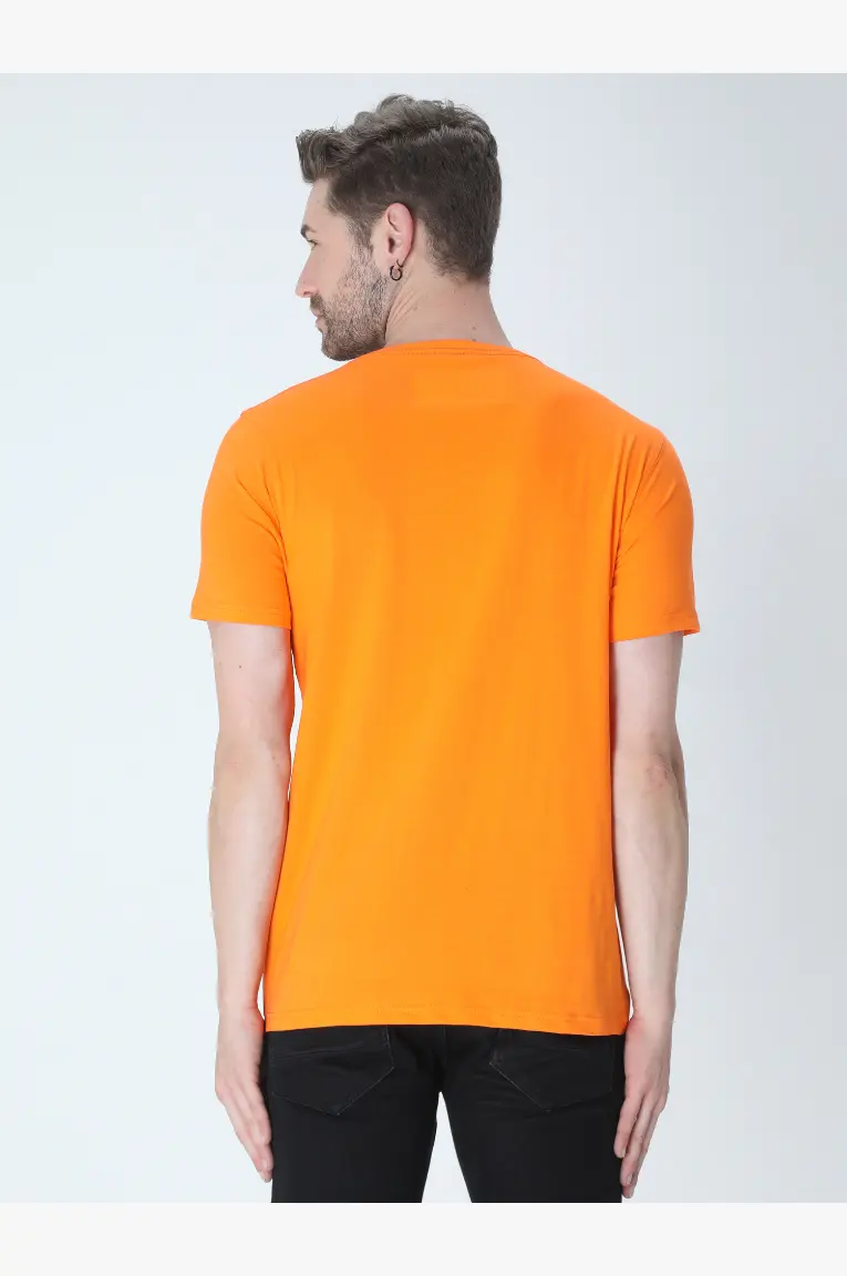 MEN ORANGE T-SHIRT BACK