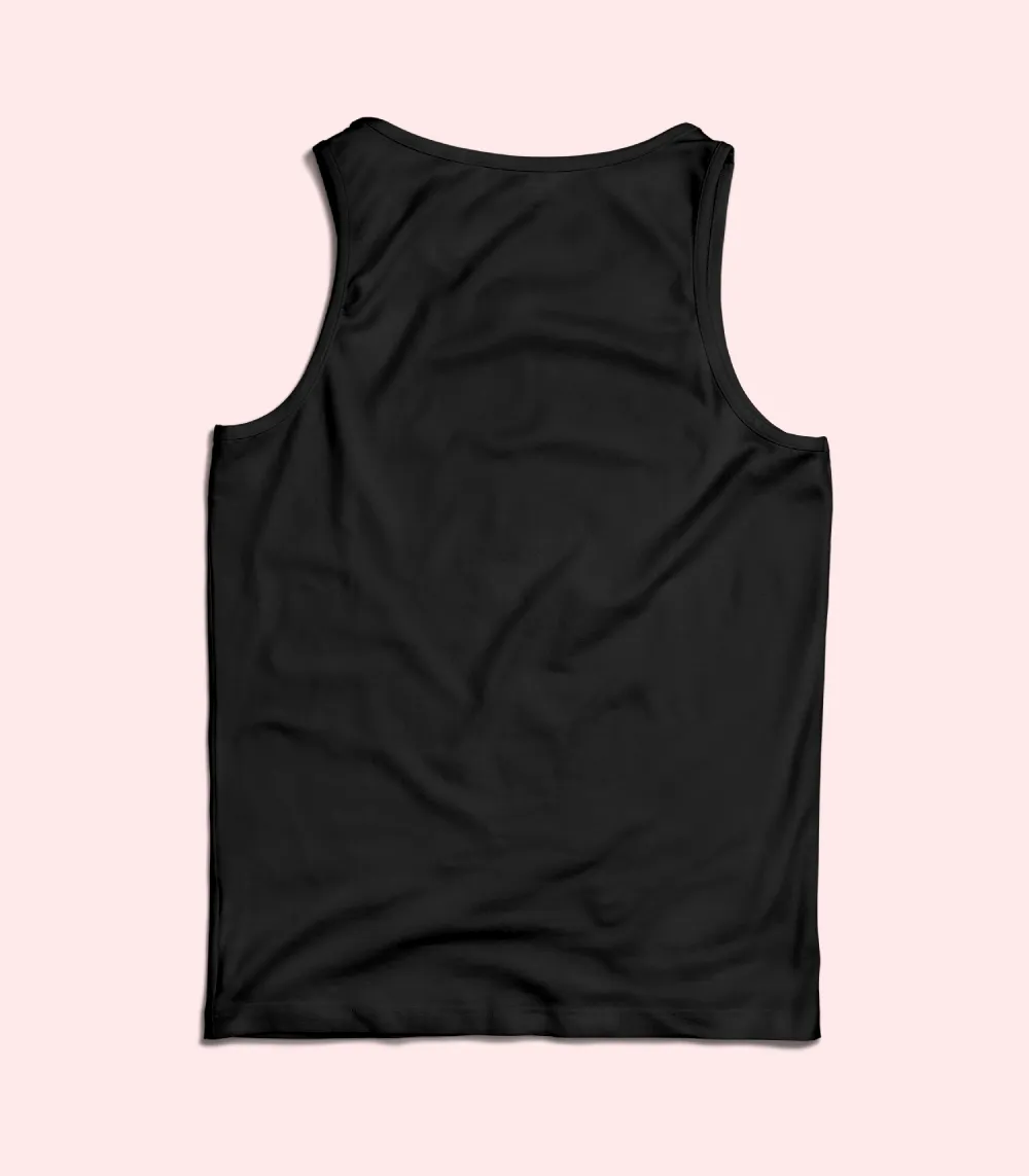 Keep Walking Men Reflective Print Black Vest - Image 2