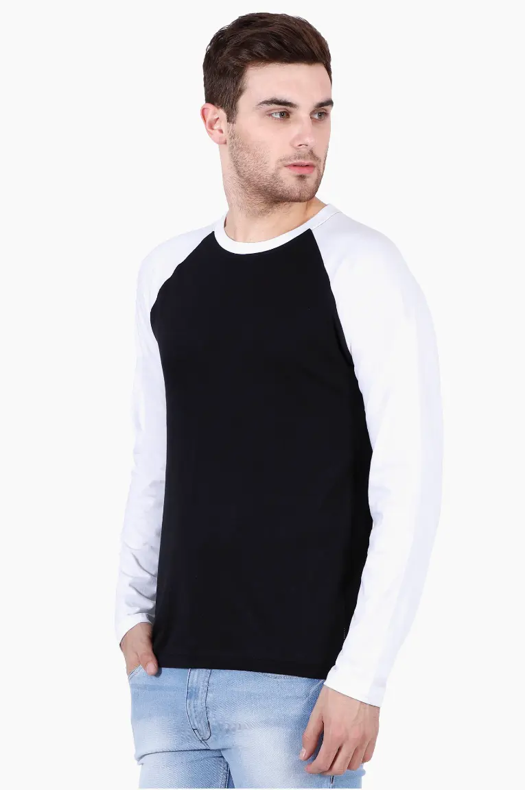 White Black Twin Color T-shirt - Image 2