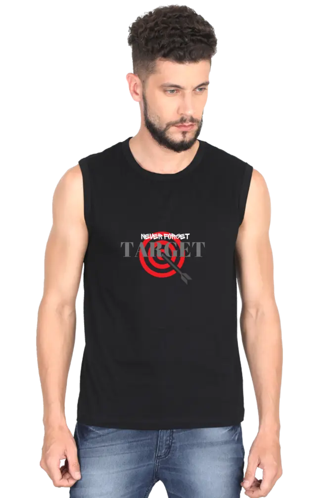 Never Forget Target Black Men Cotton Vest