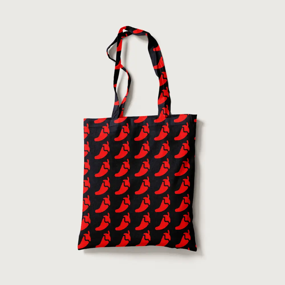 Red Chilly Canvas Fabric Tote Bag