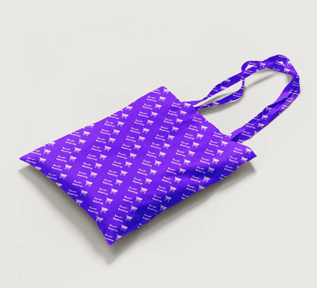 Smart Shopper Canvas Fabric Tote Bag