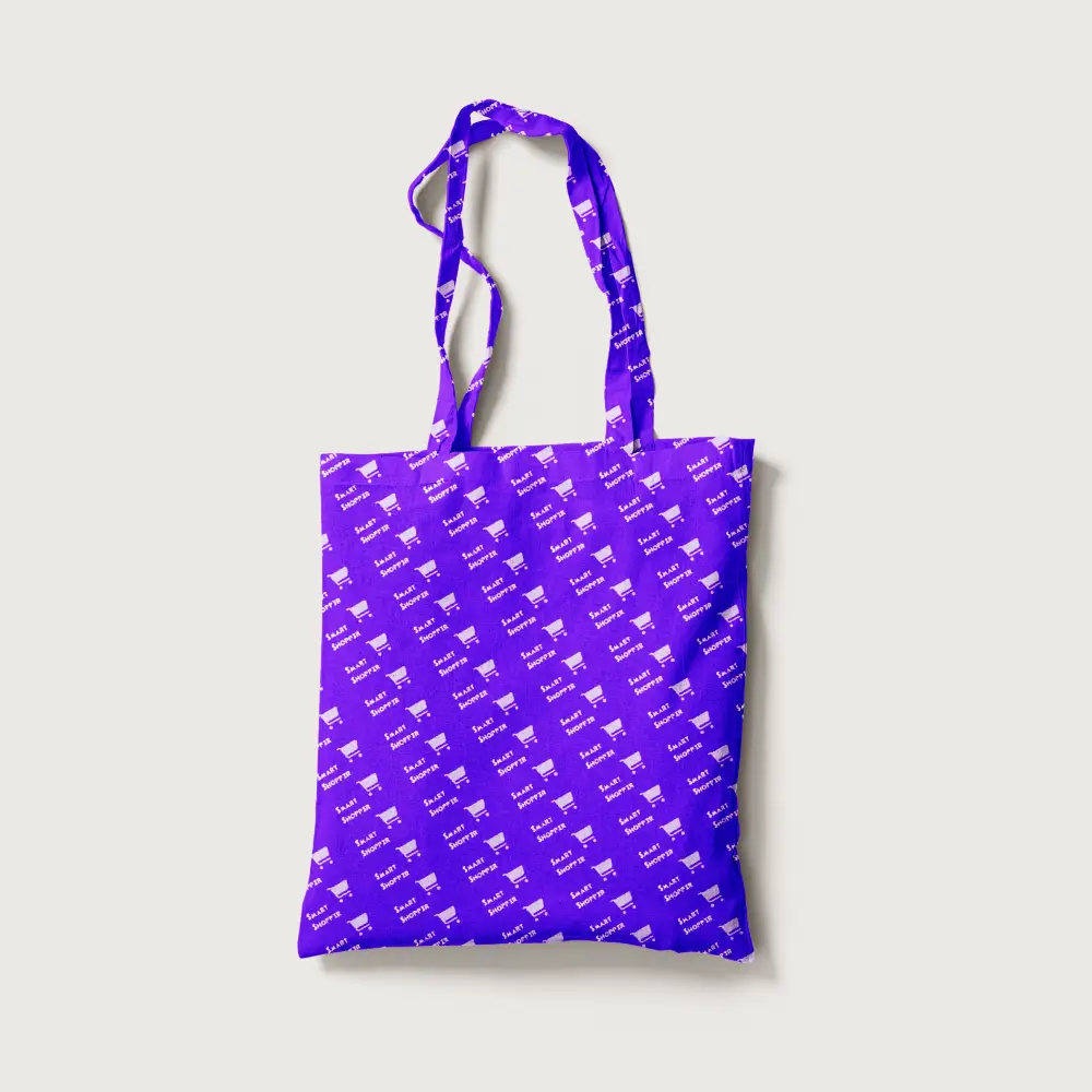 Smart Shopper Canvas Fabric Tote Bag