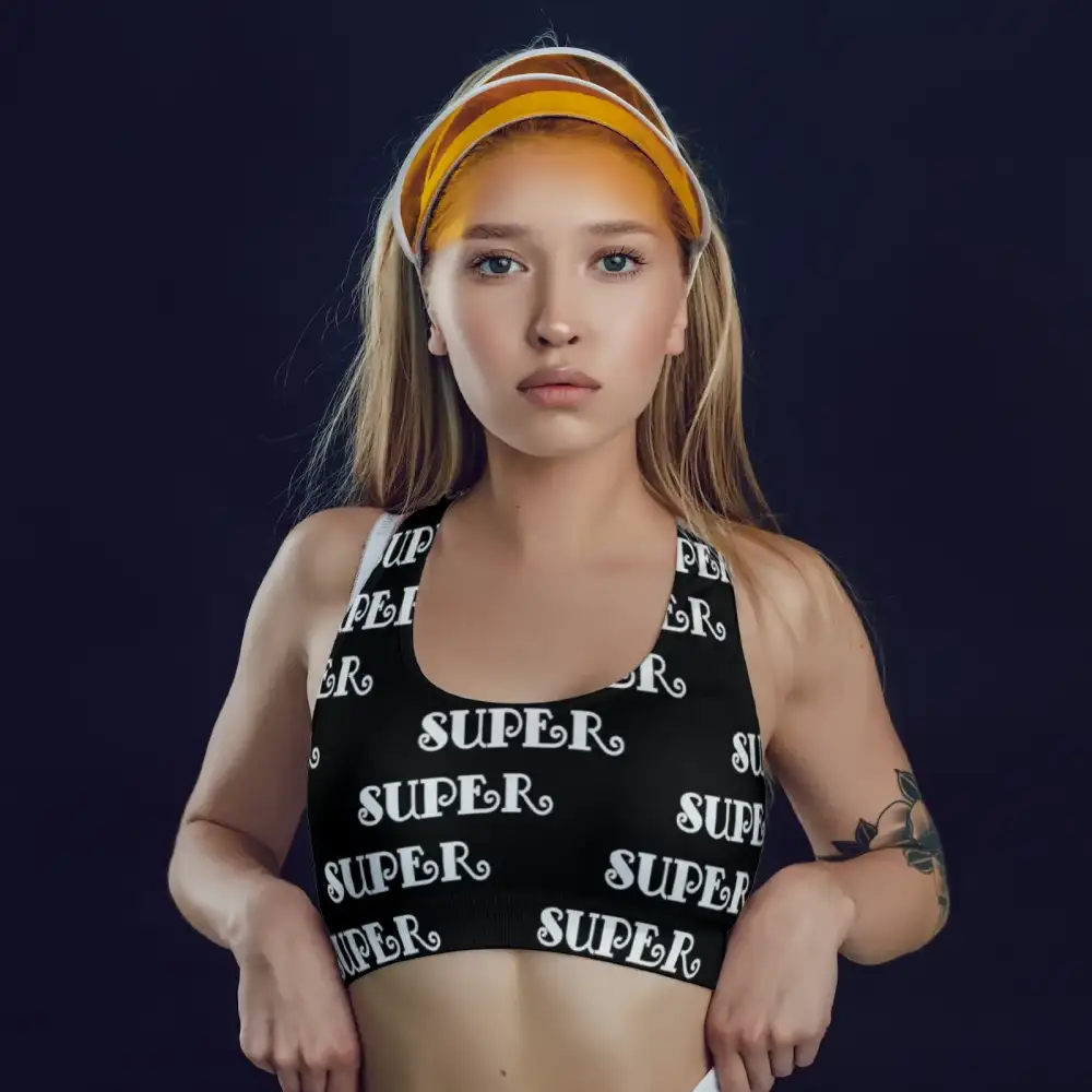 Super Black Sports Bra