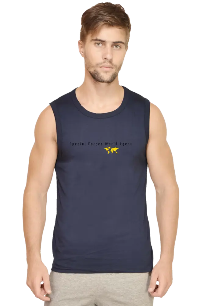 Special Forces Men Navy Blue Sleeveless Vest