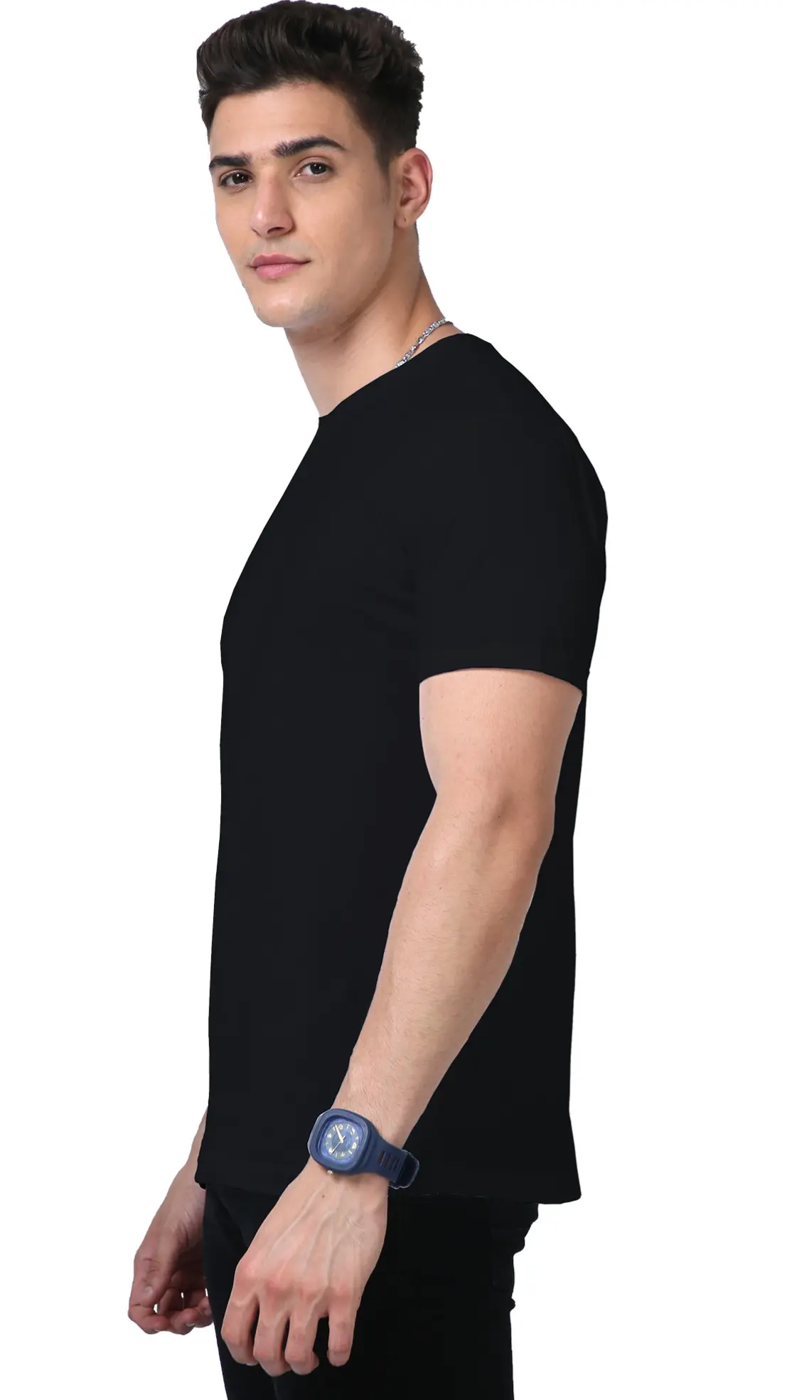 Unisex Supima T-shirt Black - Image 3