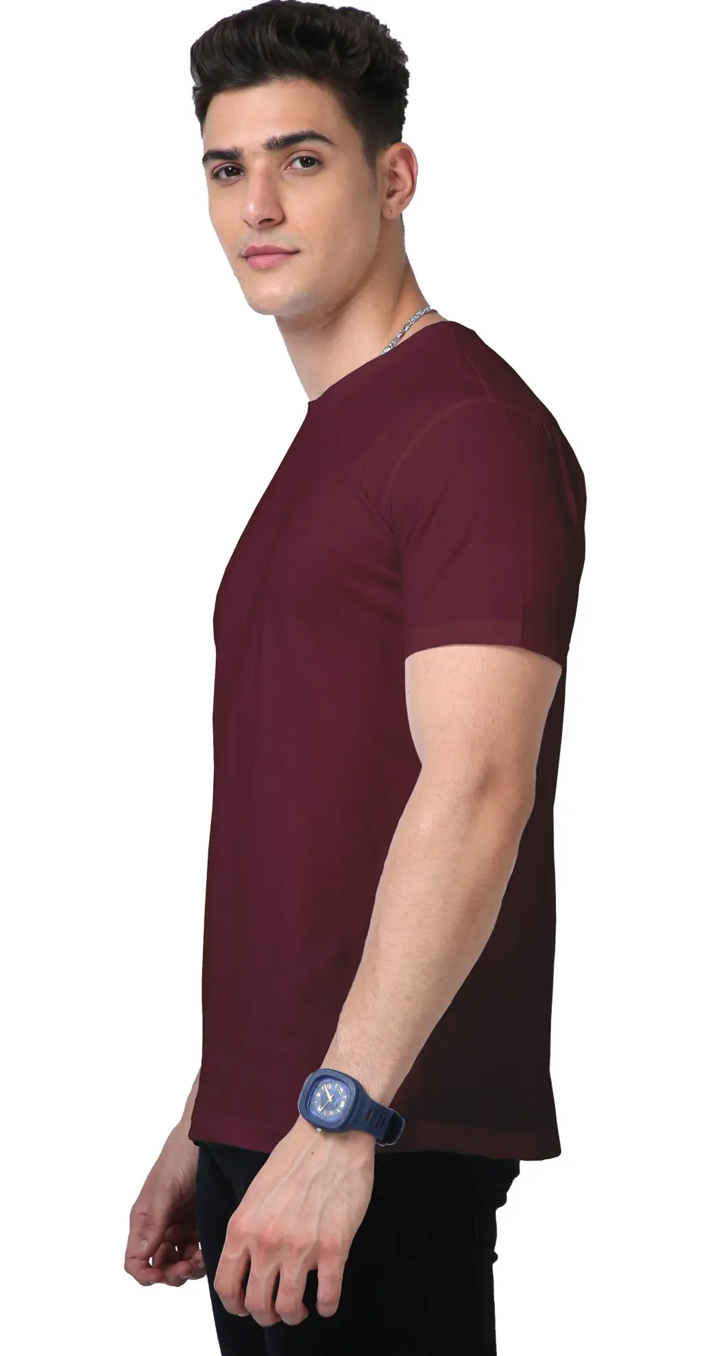 Unisex Supima T-shirt Maroon - Image 6