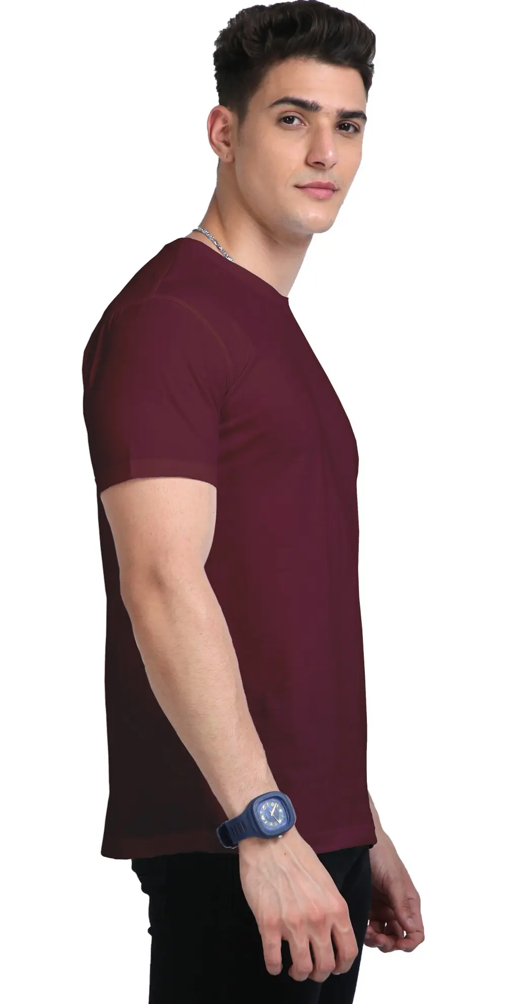 Unisex Supima T-shirt Maroon - Image 7