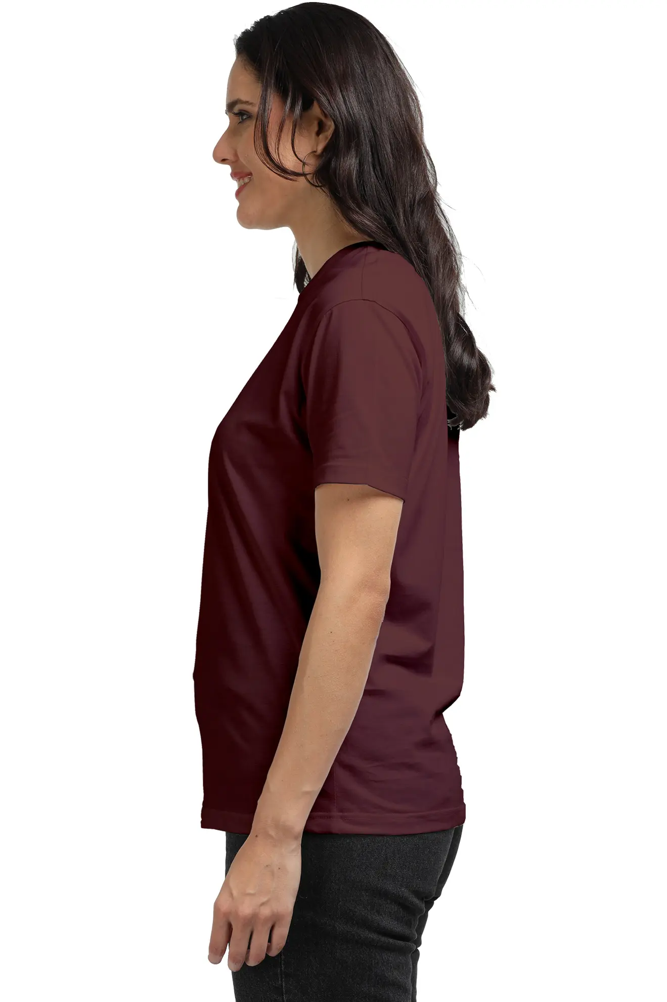 Unisex Supima T-shirt Maroon - Image 3