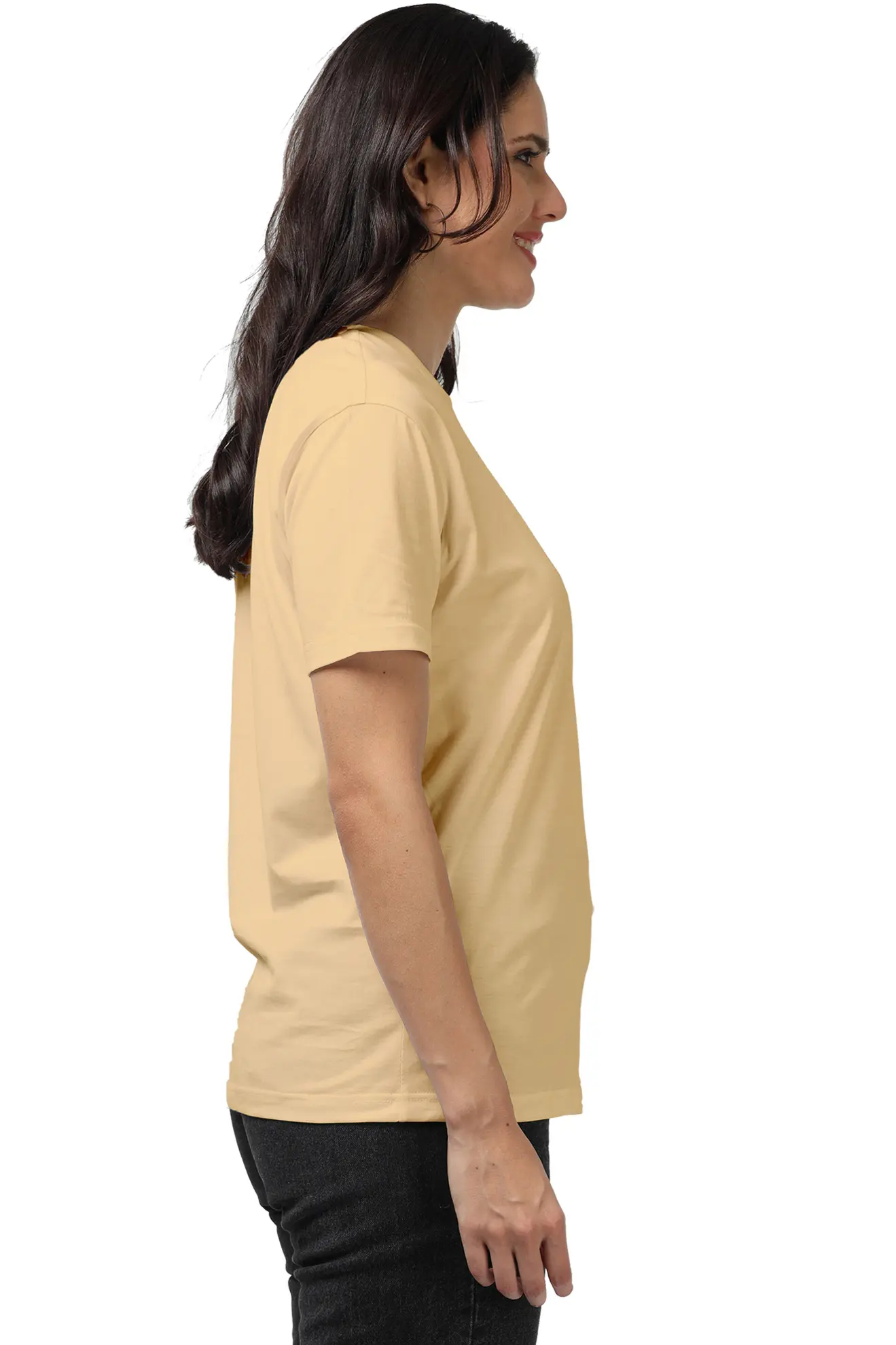 Unisex Supima T-shirt Beige - Image 7