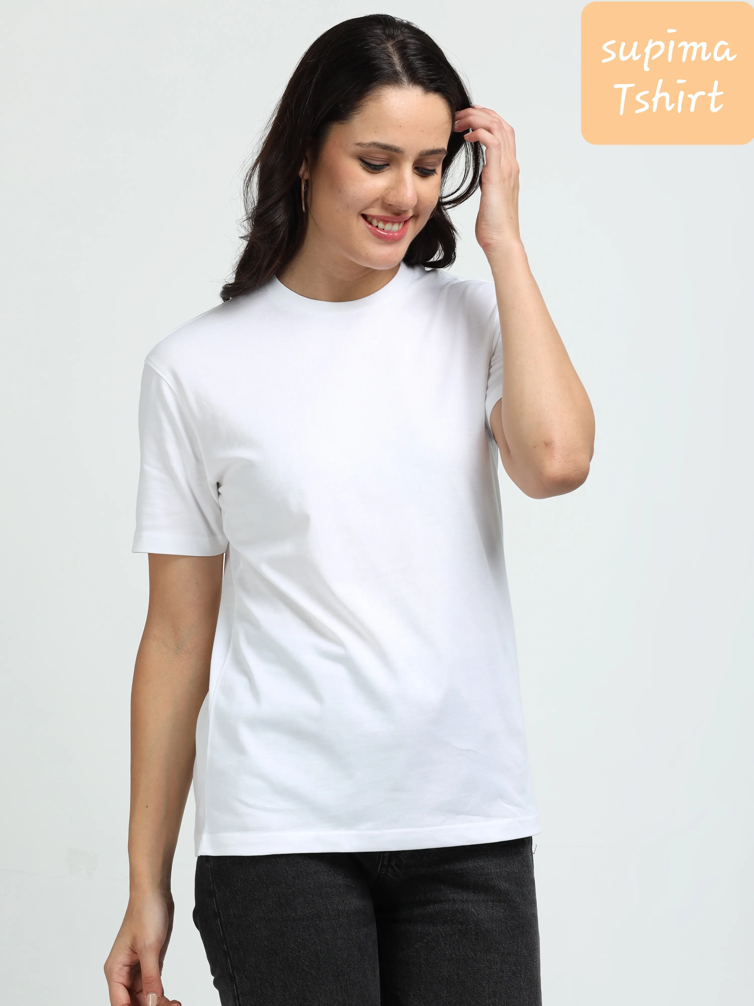 Unisex Supima Cotton T-shirt White - Image 2