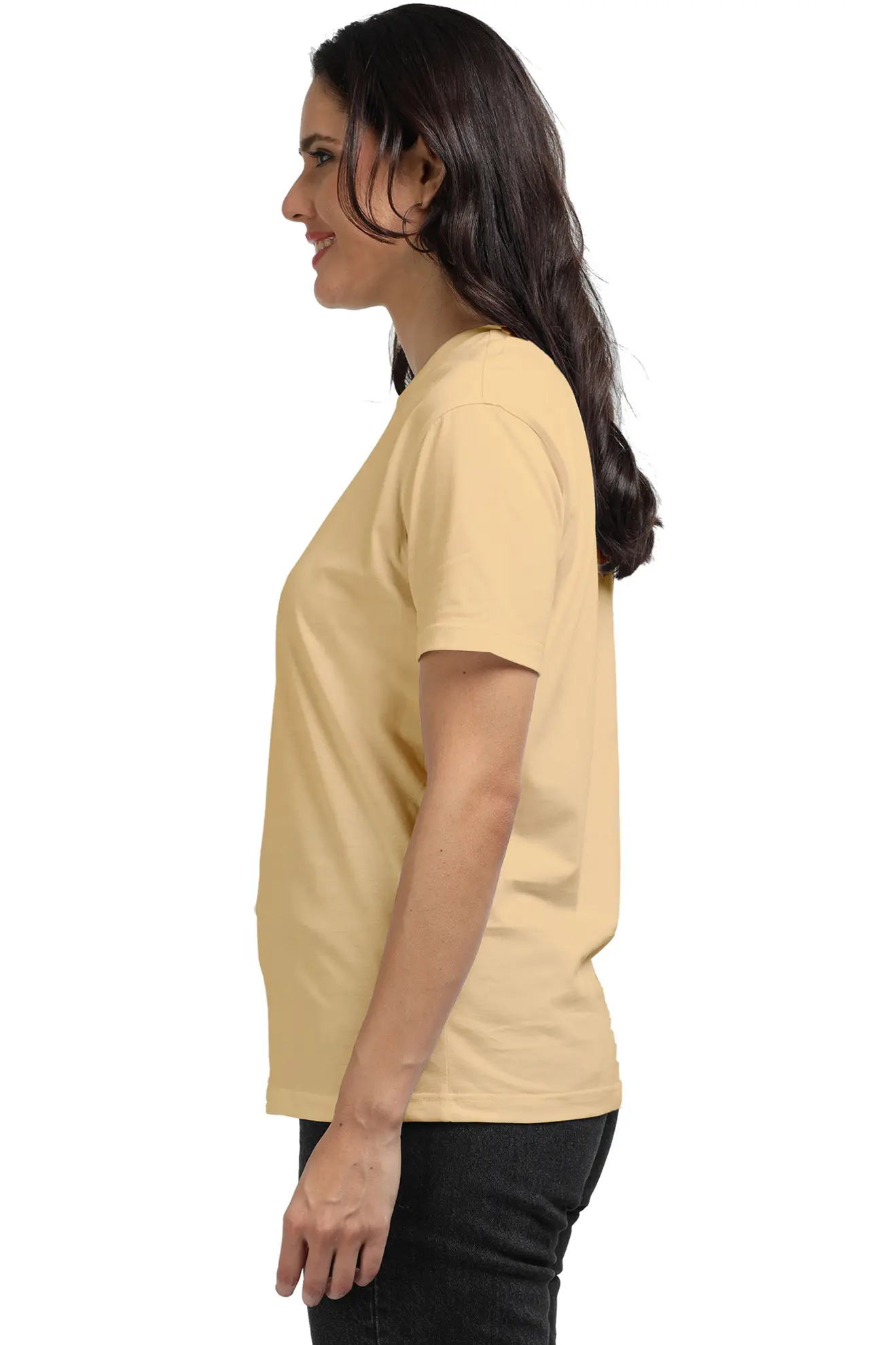 Unisex Supima T-shirt Beige - Image 6