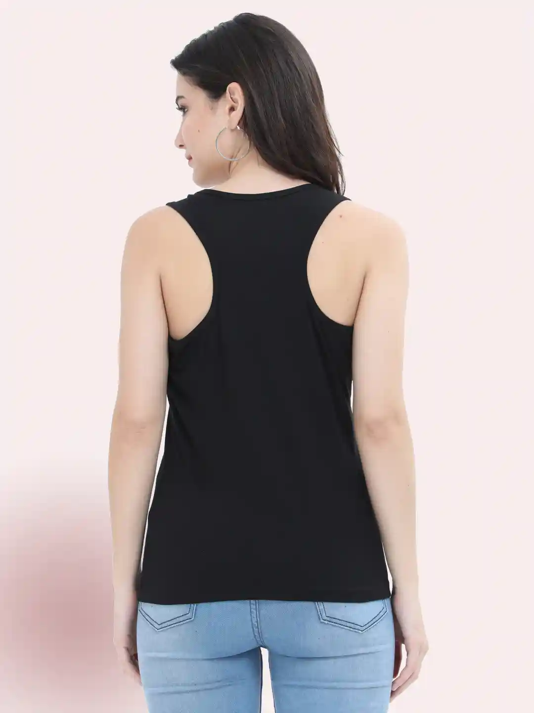 Black Workout Cotton Tank Top - Image 3