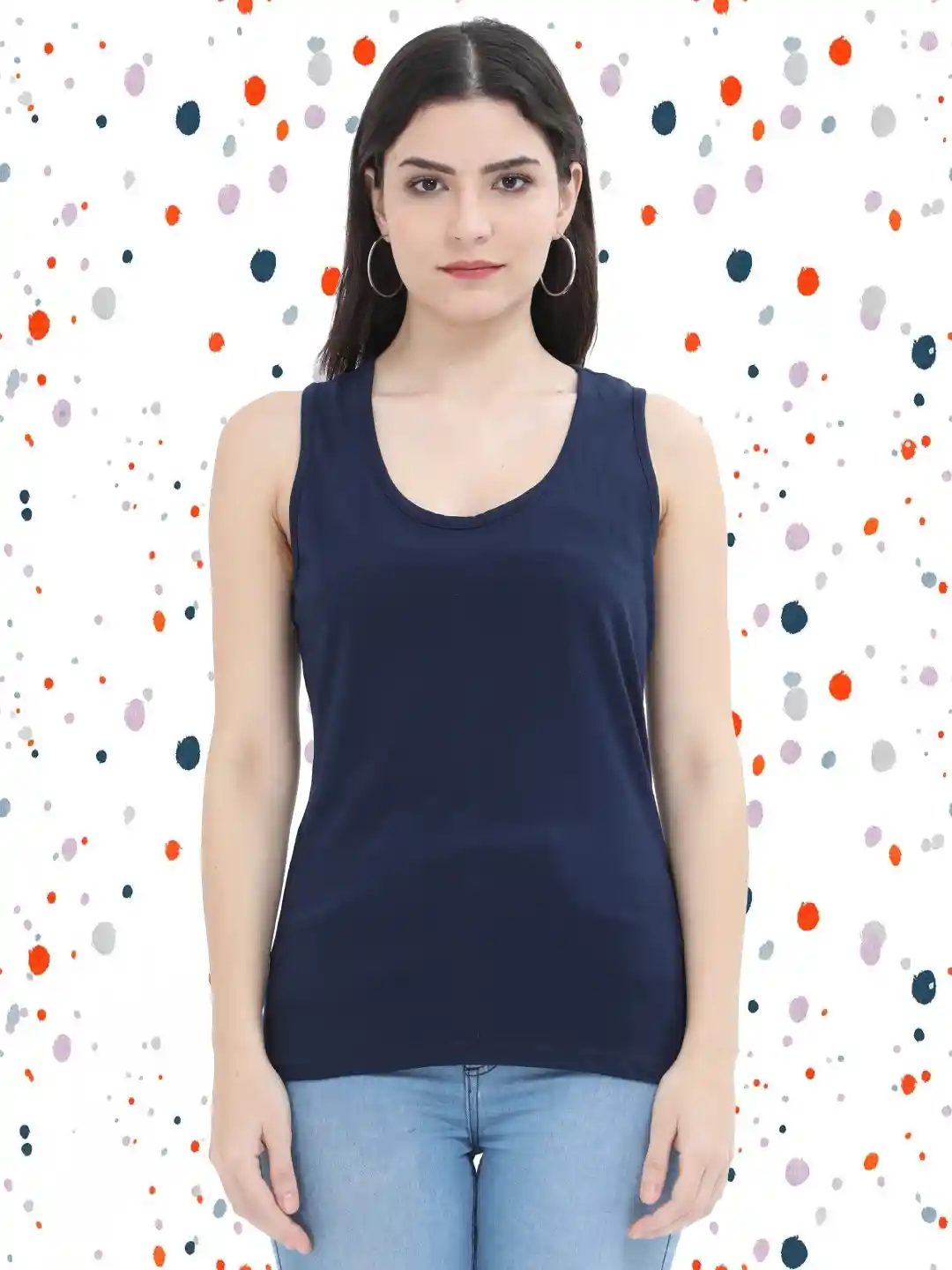 Gym Yoga Tank Top Navy Blue