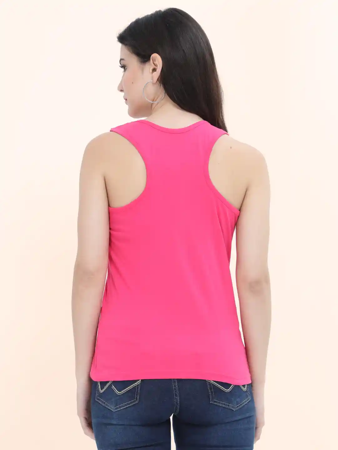 Work Diet Sleep Women Cotton Pink Tank Top - Image 2