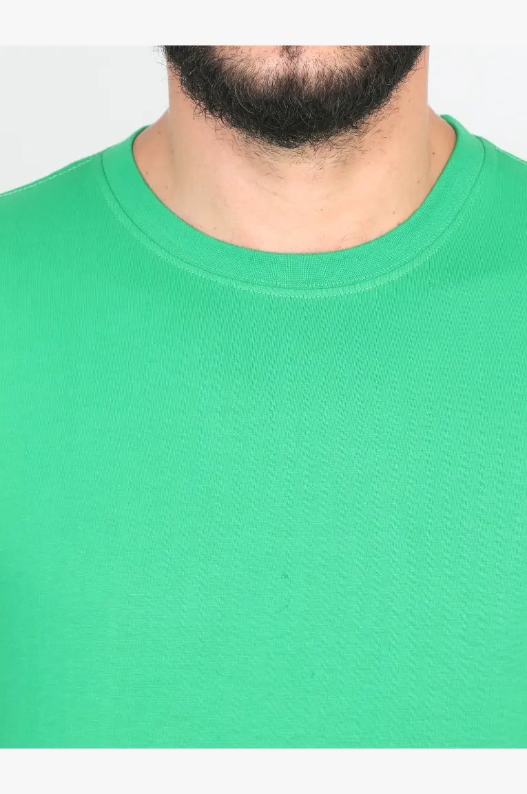 fabric of flag green color t-shirt super combed cotton