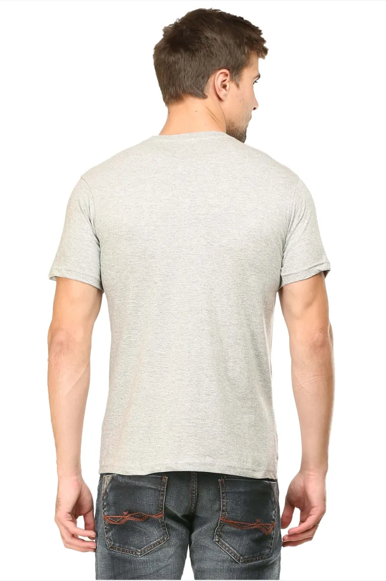 Grey Color T-shirt Back