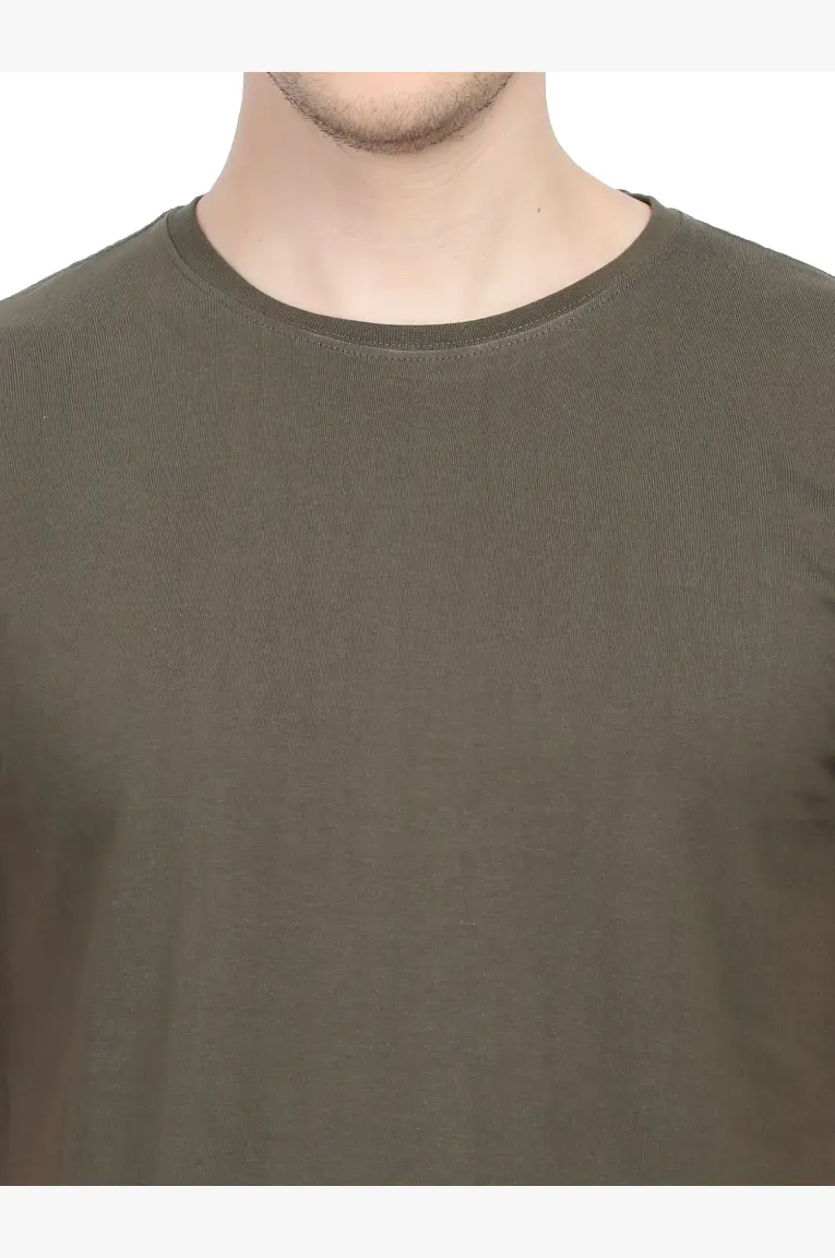 fabric of olive Green T-shirt Super Combed Cotton