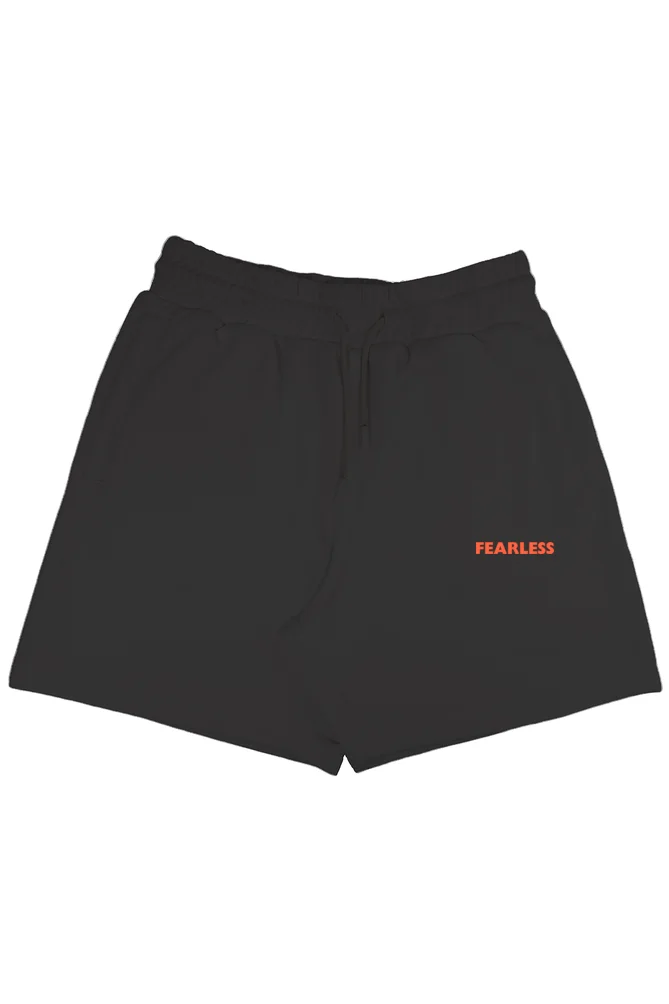 Unisex Fearless Black Terry Shorts