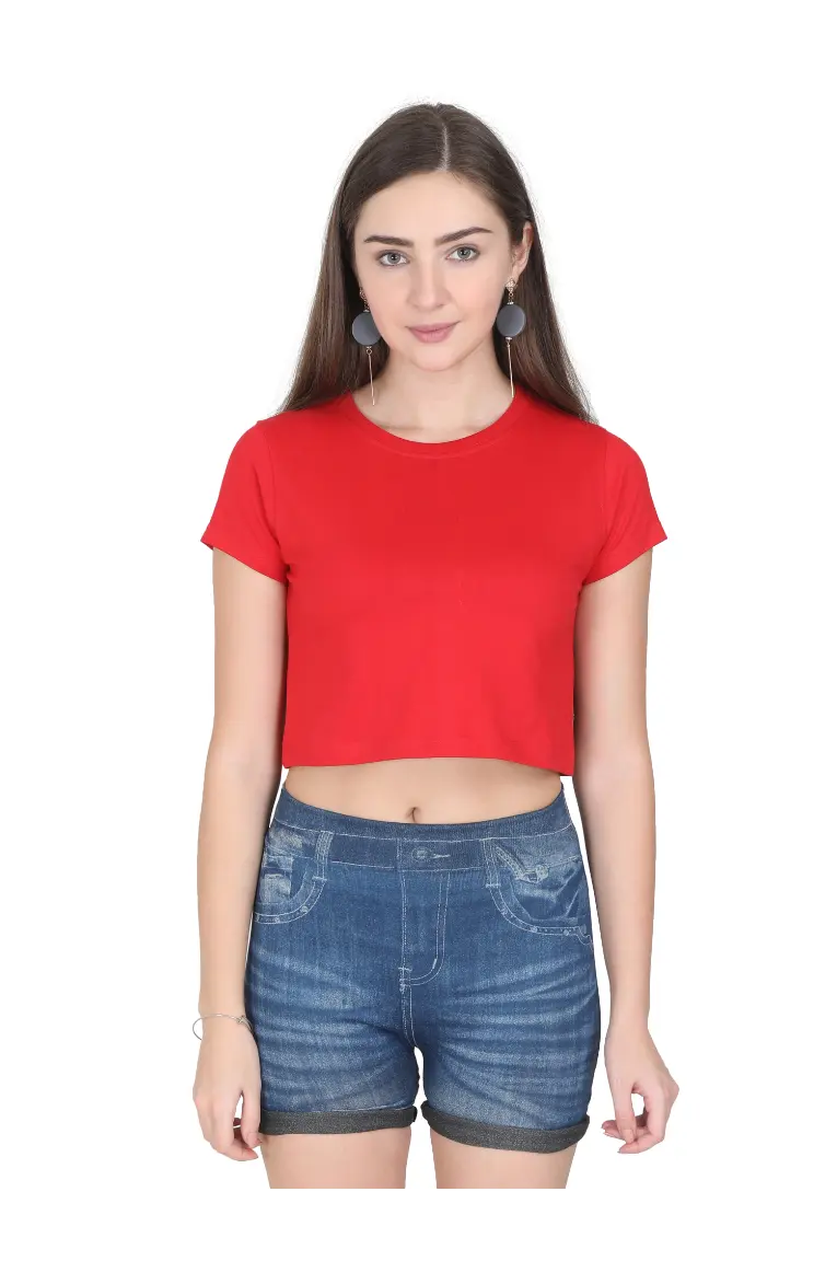Women Crop Top Red - Image 2