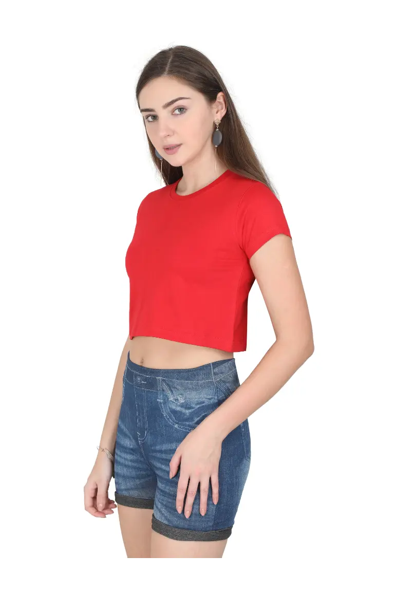 Women Crop Top Red - Image 3