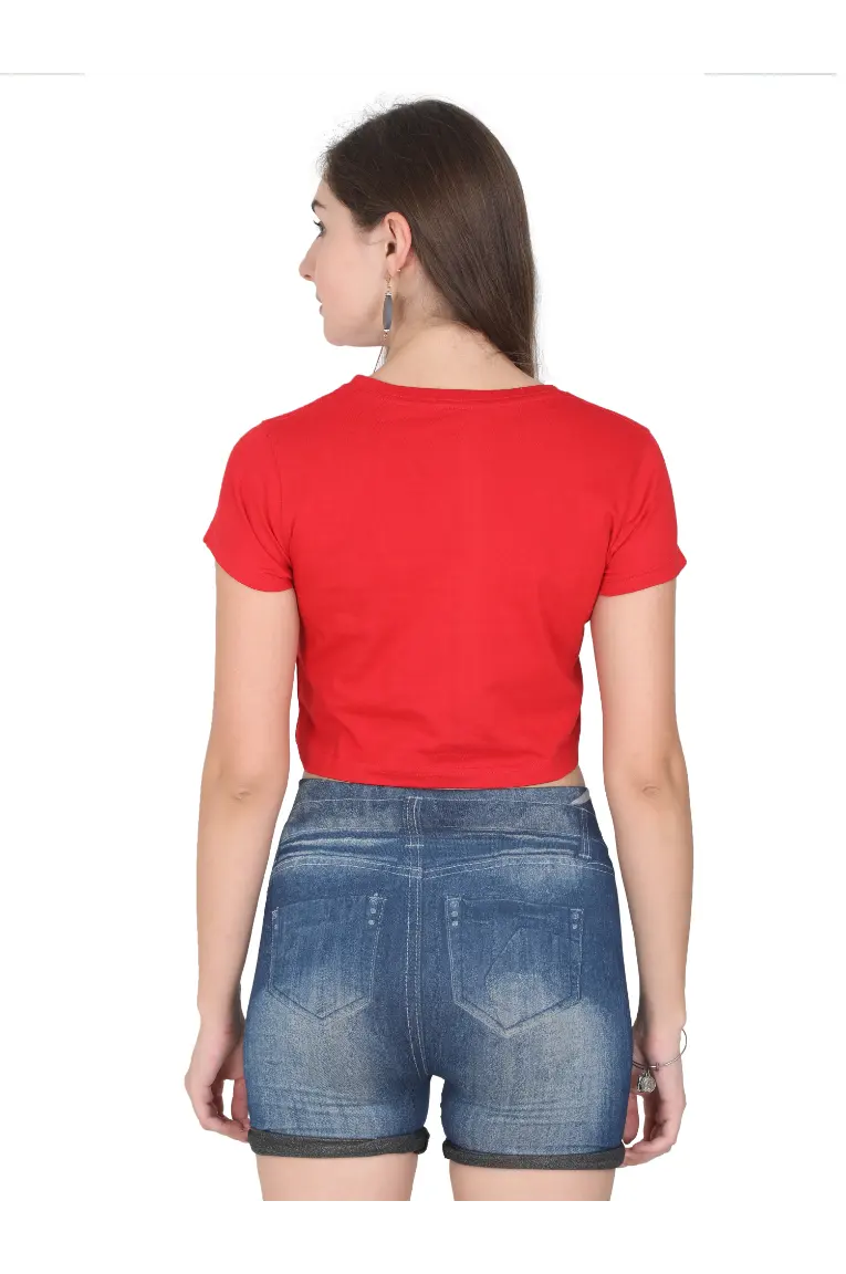Women Crop Top Red - Image 4