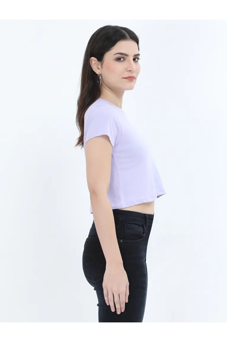 Women Crop Top Lavendar / Lilac - Image 4