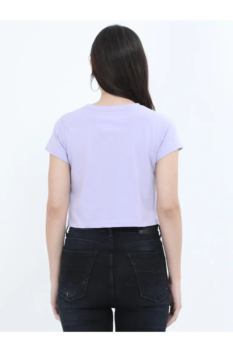 Women Crop Top Lavendar / Lilac - Image 3