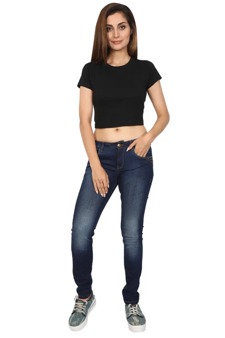 Women Crop Top Black - Image 5