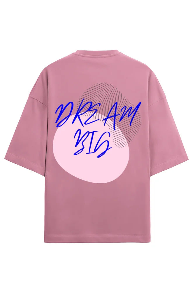 Dream Big Unisex Oversized Terry T-shirt Flamingo