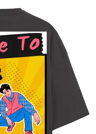 Time To Rise Unisex Oversized Terry T-shirt Black