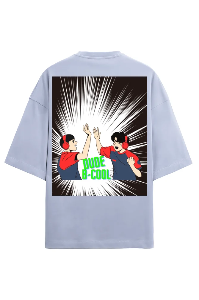 BCool Dude Unisex Oversized Terry T-shirt Lavender