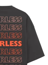 Fearless Unisex Oversized Terry T-shirt Black - Image 2