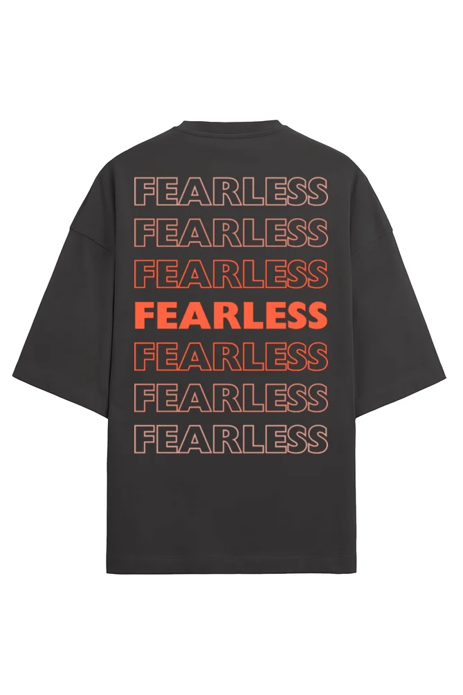 Fearless Unisex Oversized Terry T-shirt Black