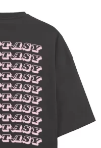 Fantasy Unisex Oversized Terry T-shirt Black - Image 2