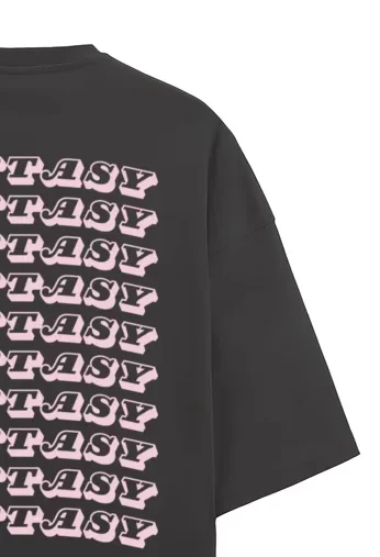 Fantasy Unisex Oversized Terry T-shirt Black