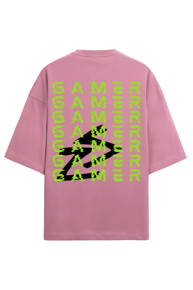 Gamerz Unisex Oversized Terry T-shirt Flamingo