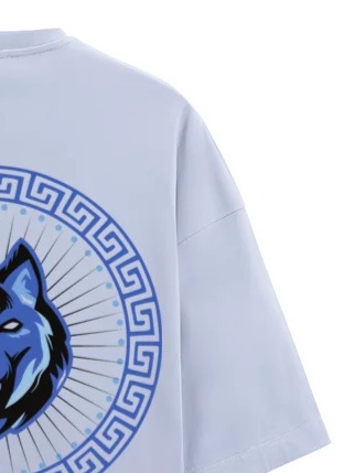 Wolf Drop Shoulder Oversized Terry T-shirt - Image 2