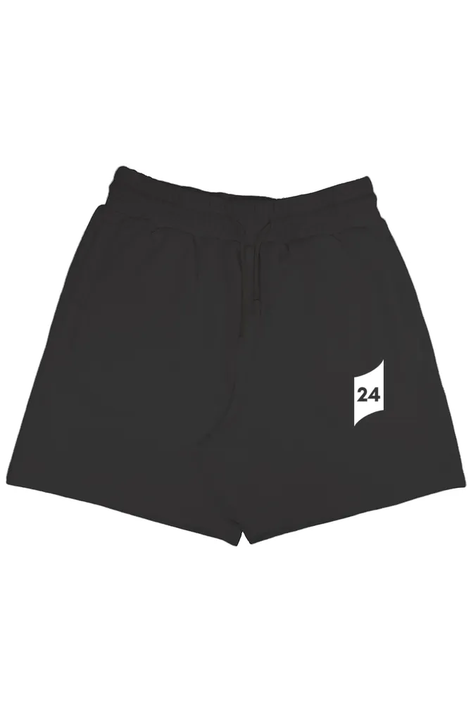 Unisex Black Terry Shorts