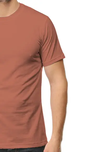 Men Super Combed Cotton T-shirt Copper - Image 2