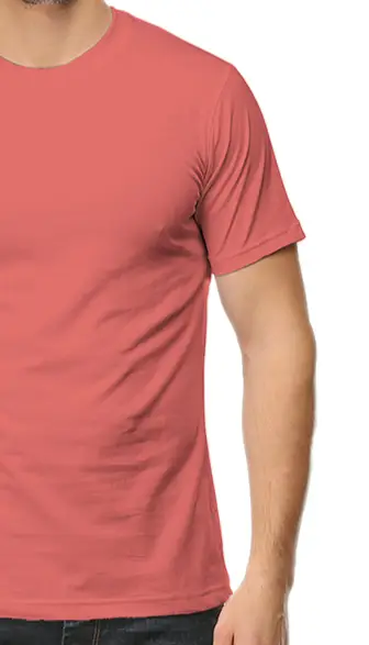Men Super Combed Cotton T-shirt Coral - Image 2